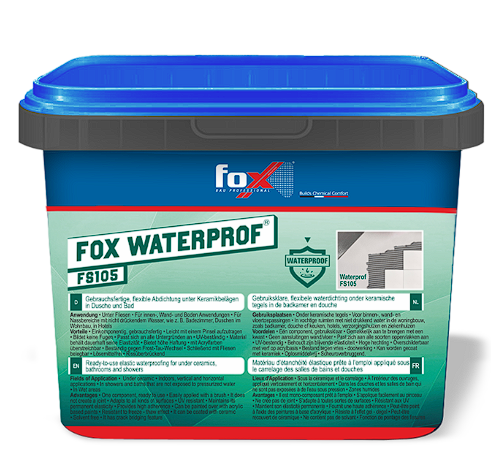 Fox Waterprof FS 105 Elastische Wasserisolierung für Unterkeramik in Badezimmern und Duschen 4Kg