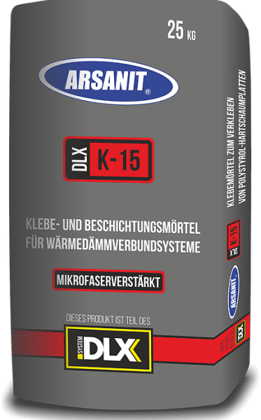 Klebe- und Armierungsmörtel Faserverstärkt weiß DLX K15 25 Kg