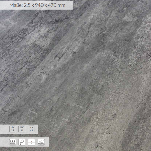 Klebe-Vinylboden Urban Slate 0,5 mm Nutzschicht 2,5 x228 x1220 mm